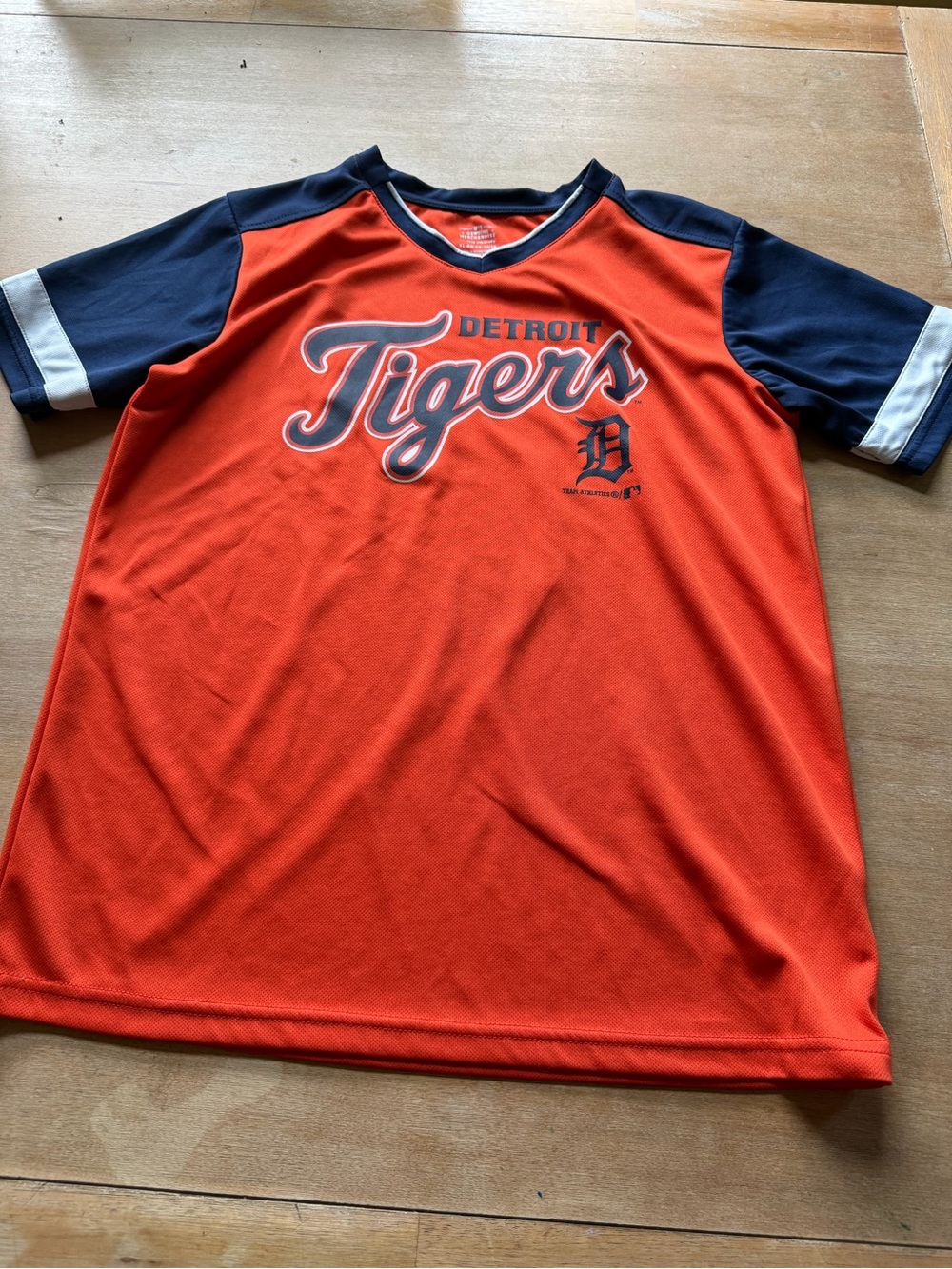 Kids Orange and Navy Short-Sleeve Tee